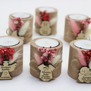 Handmade Baby Shower Candle Favors, Baby Shower Gifts for Guests, Rustic Wedding Favors, Unique Favors, Tealight Holders, Thank You Favors