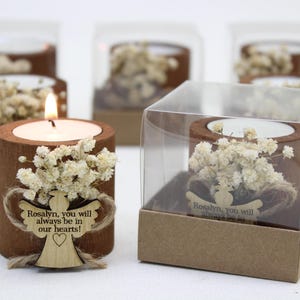 Celebration Of Life Favors, Funeral Favors for Guests in Bulk, Personalized Funeral Favors Candles With Tag, Memorial Favors, Grief Favors
