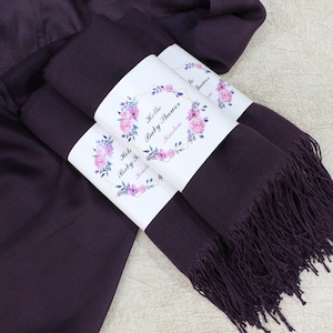 Purple Pashmina Shawl, Bridesmaid Shawl, Wedding Favors for Guests, Pashminas in Bulk, Bridal Shower Favors, Pashmina Scarf, Wedding Shawl