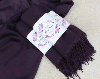 Châle Pashmina violet, Châle demoiselle d’honneur, Faveurs de mariage pour les invités, Pashminas en vrac, Faveurs de douche nuptiale, Foulard Pashmina, Châle de mariage