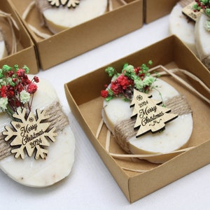 Sapone profumato natalizio/Regali di Natale personalizzati/Bomboniere natalizie personalizzate/Tavola di Natale/Bomboniere di Buon Natale per Capodanno