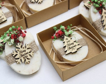 Christmas Scent Soap Favors| Personalized Christmas Gifts | Custom Christmas Favors | Christmas Table | New Year Merry Christmas Favors