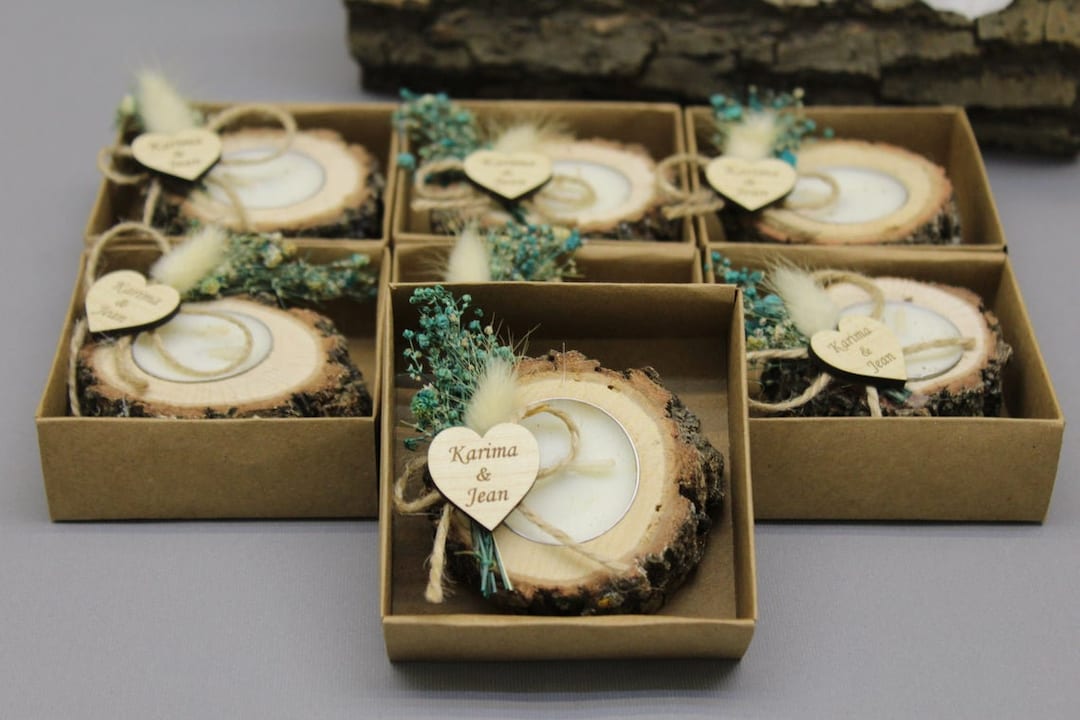 50 PCS Wedding Favors for Guests in Bulk | Rustic Wedding Favors ...