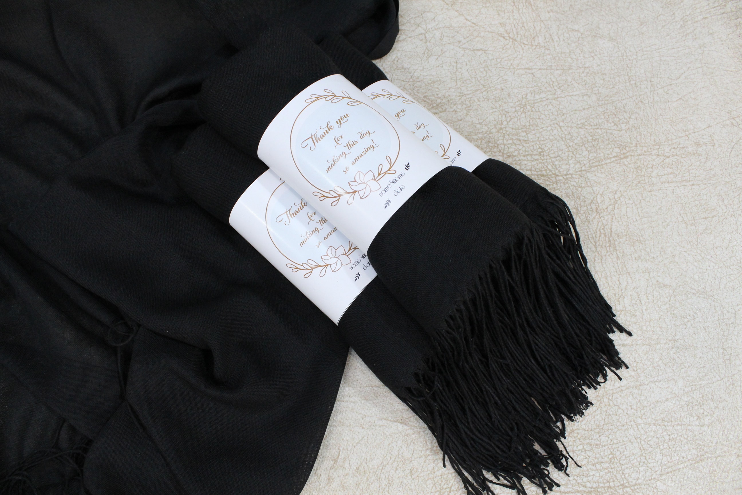 large black pashmina shawl