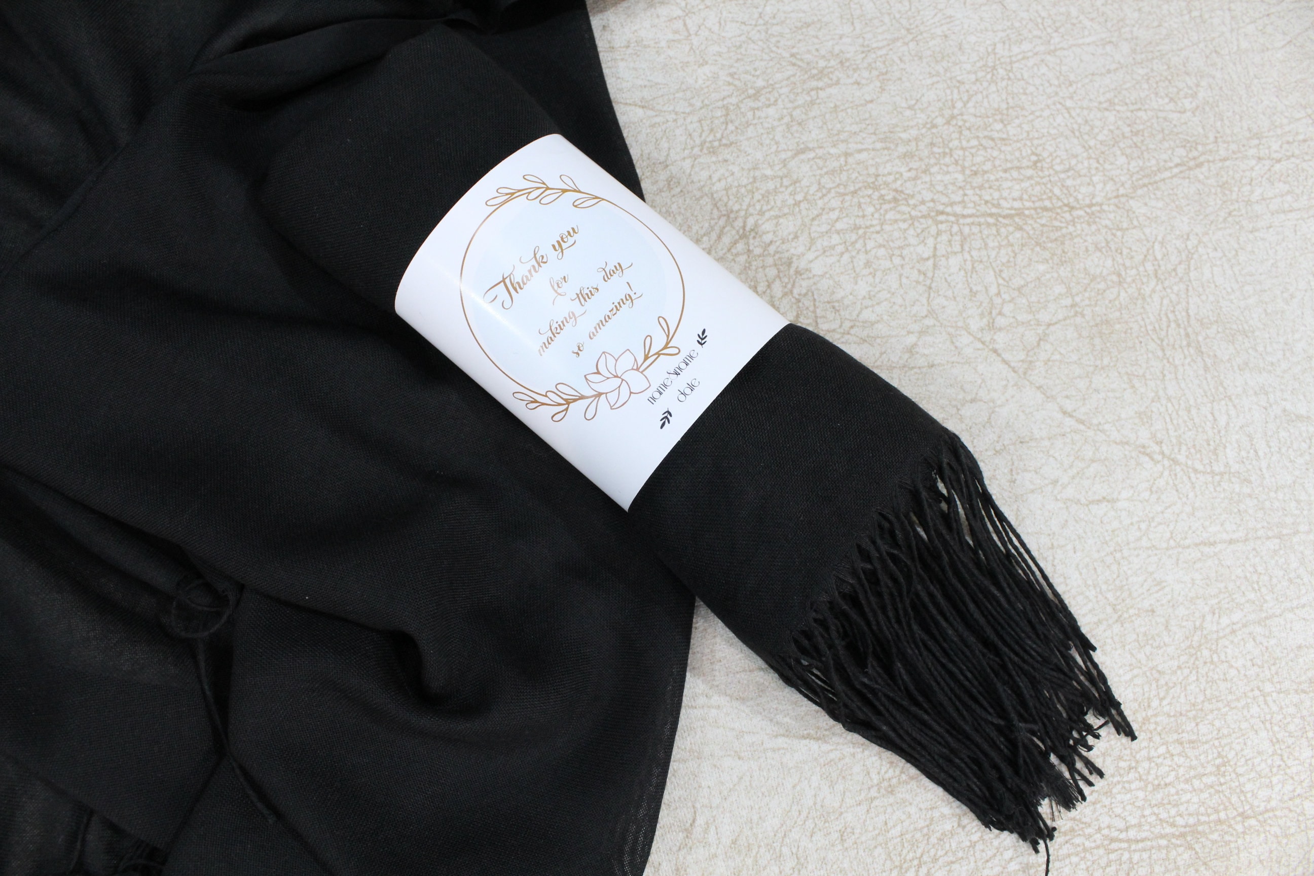 large black pashmina shawl