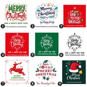Pode incluir: Nove designs de Natal diferentes com sobreposi&ccedil;&otilde;es de texto. Os designs apresentam uma variedade de temas natalinos, incluindo renas, chap&eacute;us de Papai Noel e &aacute;rvores de Natal. As sobreposi&ccedil;&otilde;es de texto incluem frases como "Feliz Natal" e "Desejamos um Feliz Natal".
