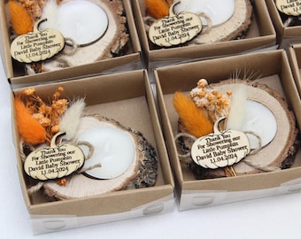 50 PCS Little Pumpkin Candle Favors, Baby Shower Favors for Guests, Rustic Favors, Personalized Candles, Baby Shower Candles, Party Favors