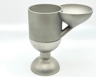 STRUCTURED WATER - Stainless Steel Water memory cleaning device with bowl shaped magnet array - Magnetic water treatment