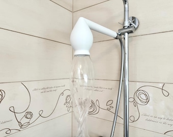 Magnetic showerhead with egg vortex chamber for structured and rotating water