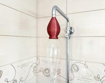 Magnetic Showerhead with egg vortex chamber for structured and rotating water - copper