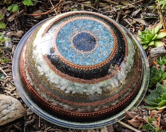 Powerful Magnetic Orgonite Dome | Ø22cm | 5.5kg | with circular magnet array | Glow in the dark
