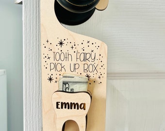 Personalized Baby Tooth Fairy Box Door Hanger | Lost Tooth Box | Keepsake