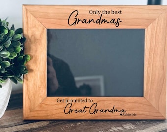 Engraved Wood Picture Frame | Personalized Grandma 5x7 Photo