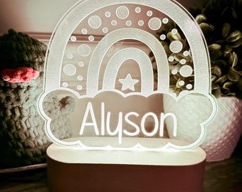 Personalized Rainbow LED Name Night Light