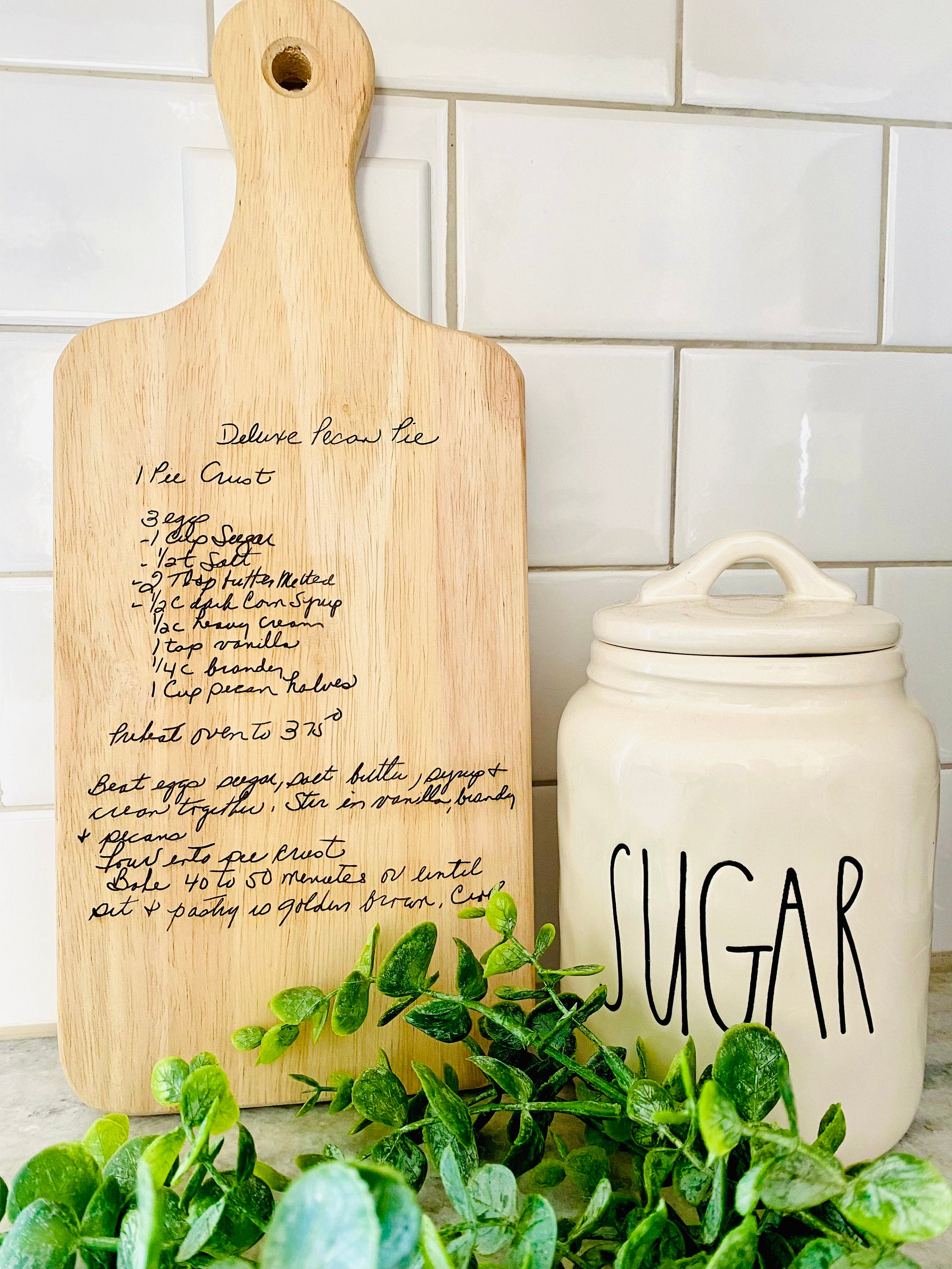 Handwritten Recipe Cutting Board Engraved Keepsake Kitchen Etsy