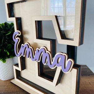 Personalized Wood Piggy Bank for Girls and Boys afbeelding 4