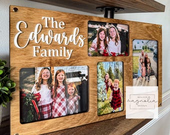 Personalized Family Name Sign For Photos | Custom Family Photo Frame | Last Name Wall Decor | Housewarming Gift | Anniversary Gift