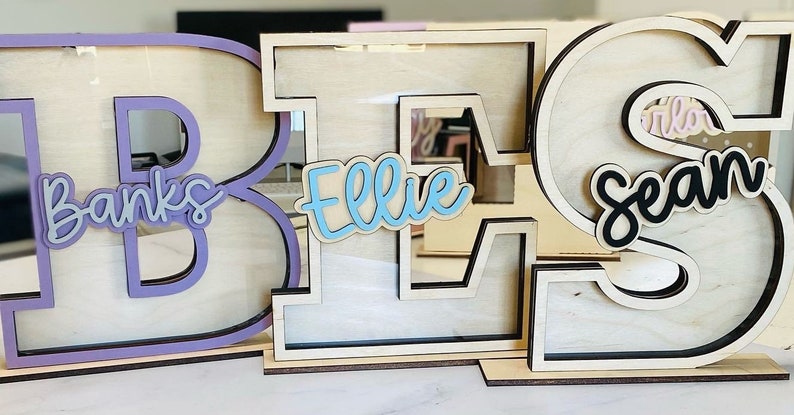 Personalized Wood Piggy Bank for Girls and Boys afbeelding 2