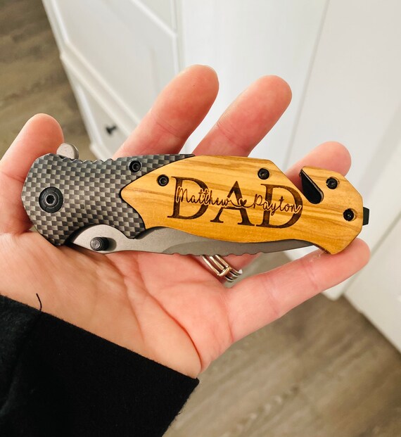 Engraved Pocket Knife Fathers Day Step Dad Gift Boyfriend Etsy