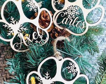 Pet Christmas Ornament | Personalized | Laser Cut
