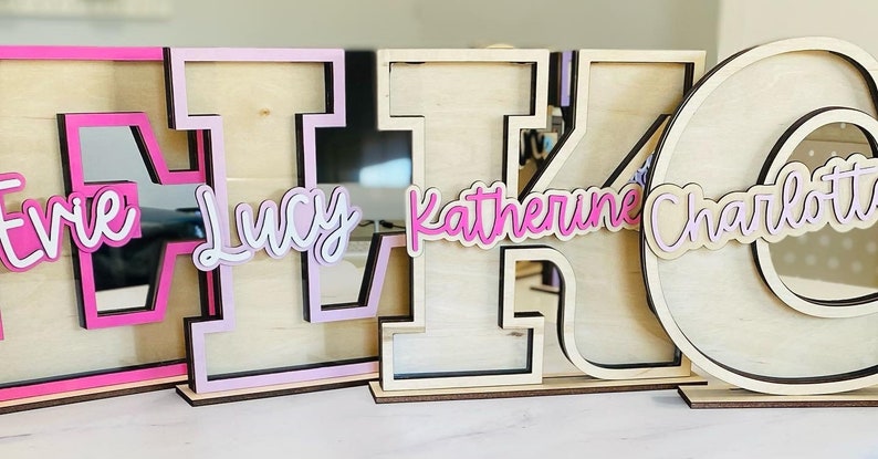 Personalized Wood Piggy Bank for Girls and Boys afbeelding 6