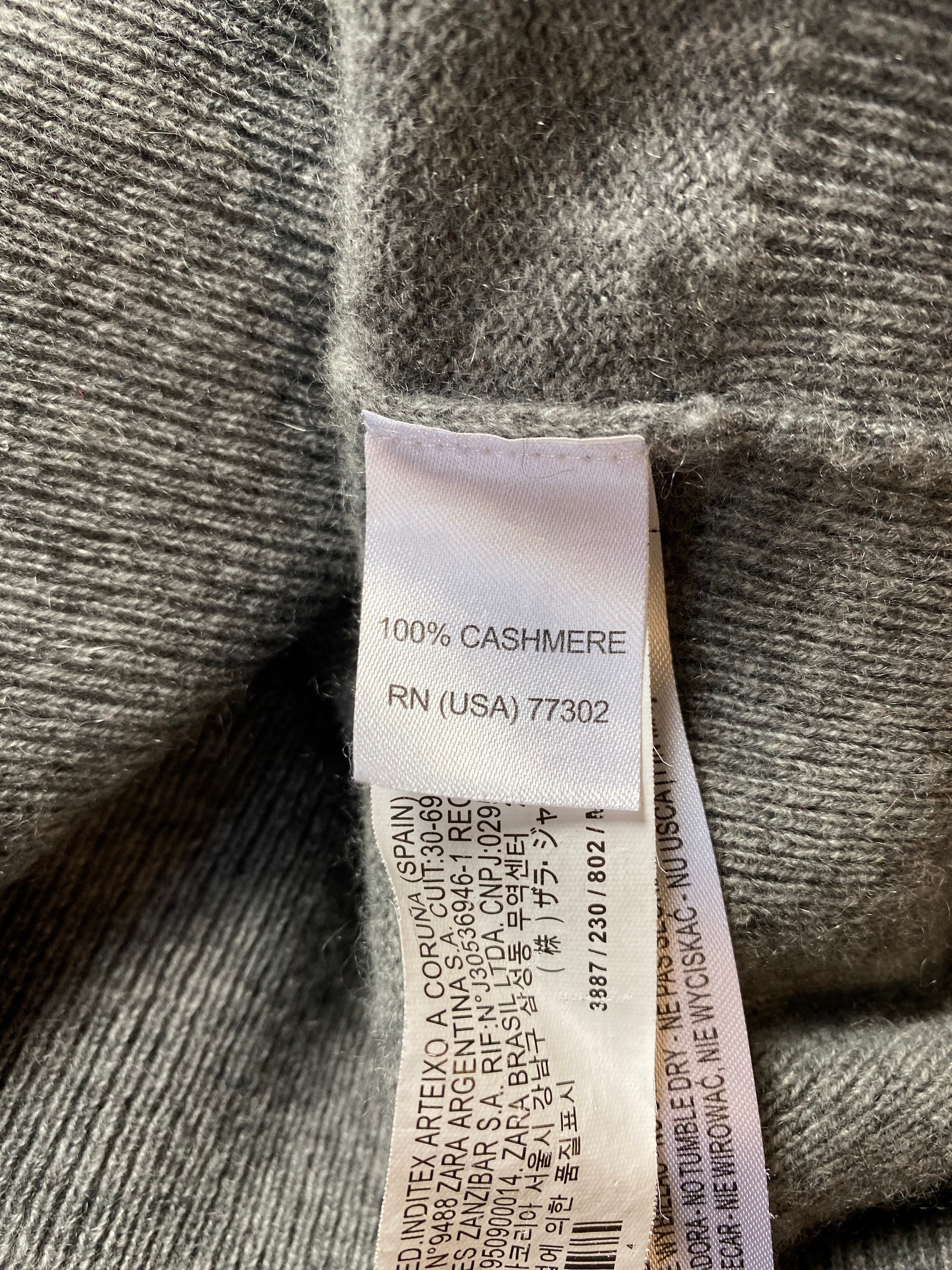 Zara Knit 100% Pure Cashmere V Neck Sweater. FREE UK POST | Etsy
