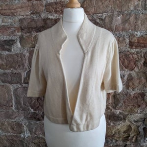 Banana Republic 100% Pure Cashmere Short Sleeved Cardigan With Collar. FREE UK POST