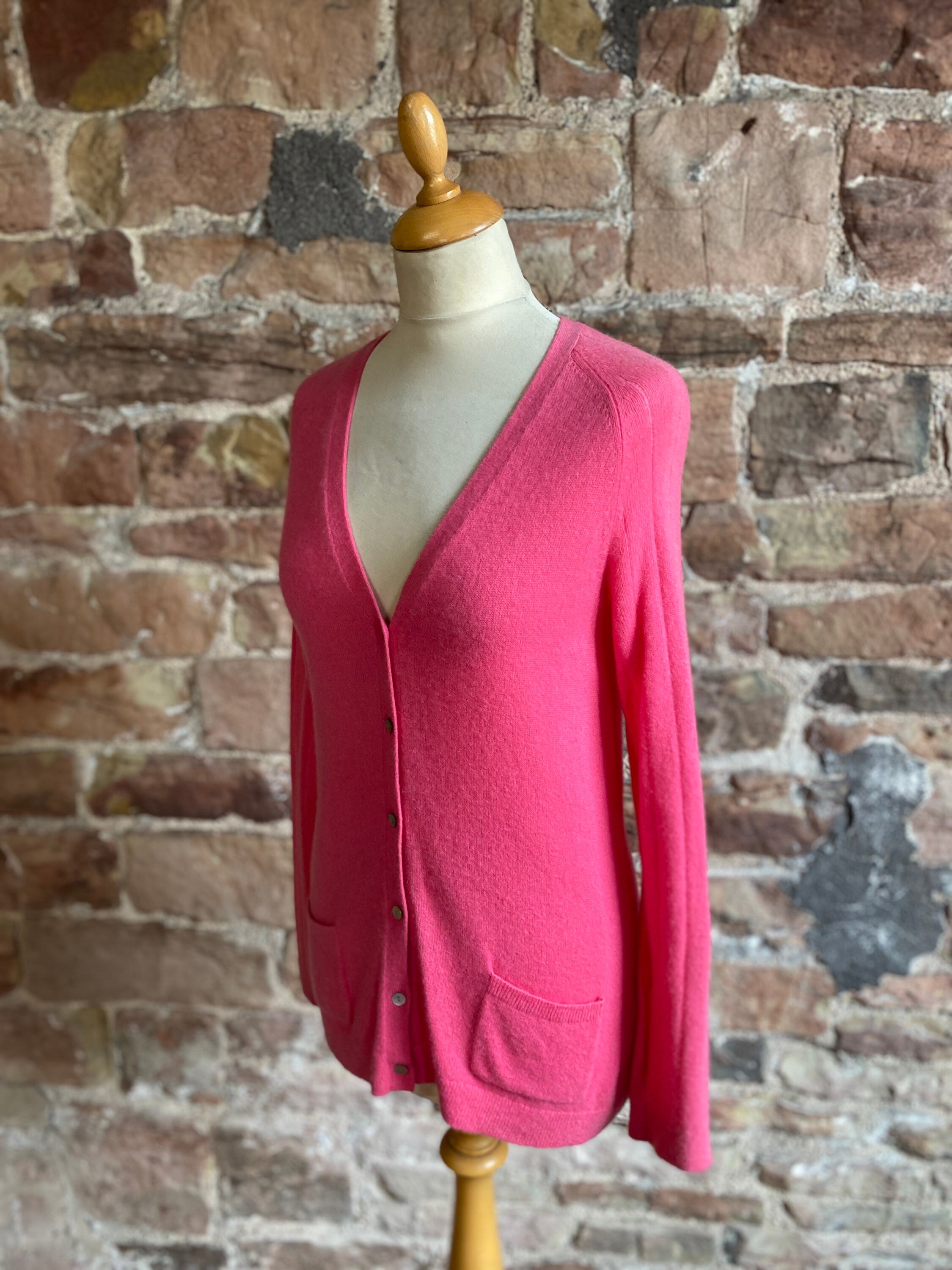 Lands End 100 Pure Cashmere V Neck Cardigan With Ribbed Arms. Etsy UK