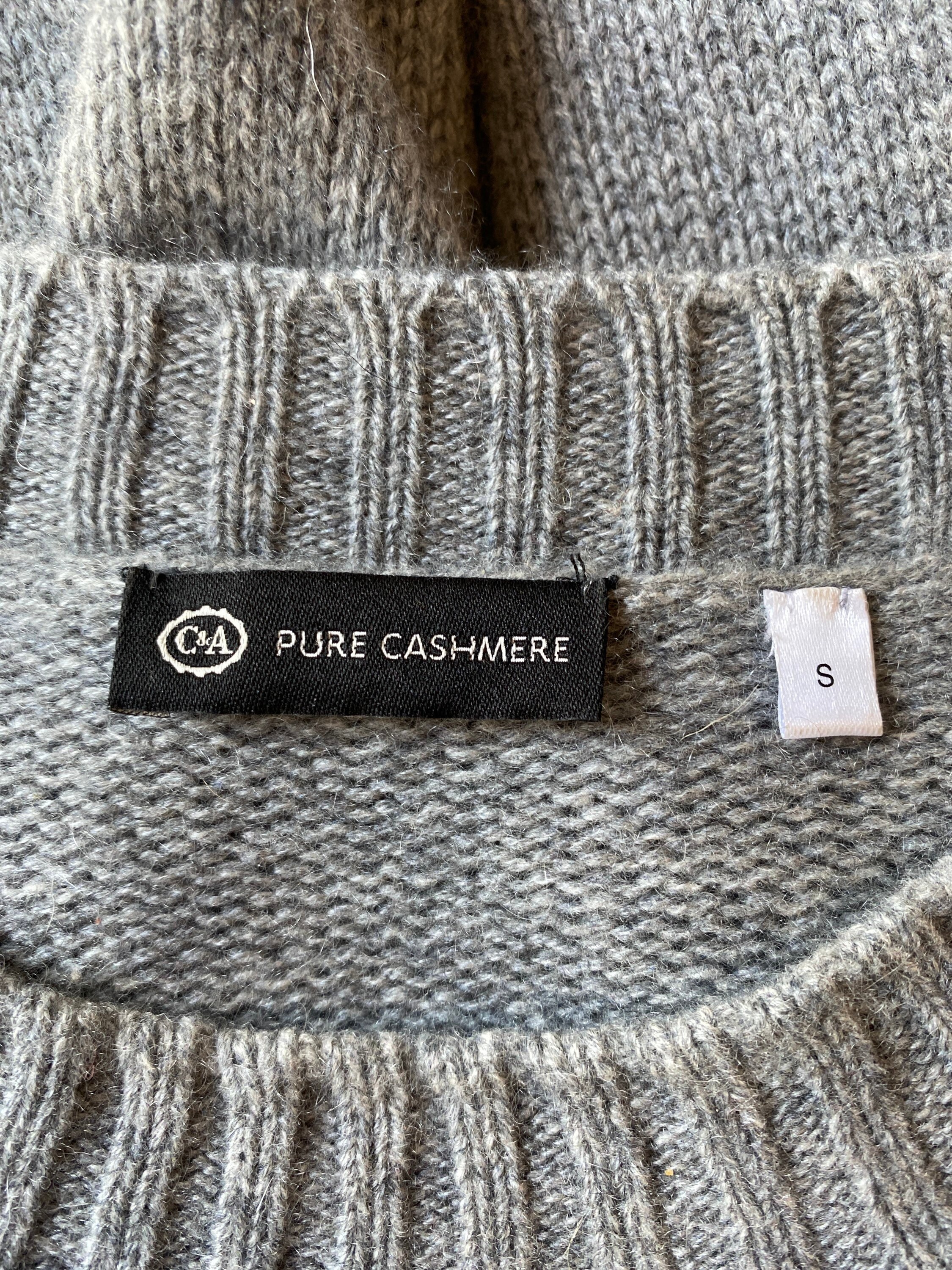 C\u0026A 100% Pure Cashmere Crew Neck Cable 