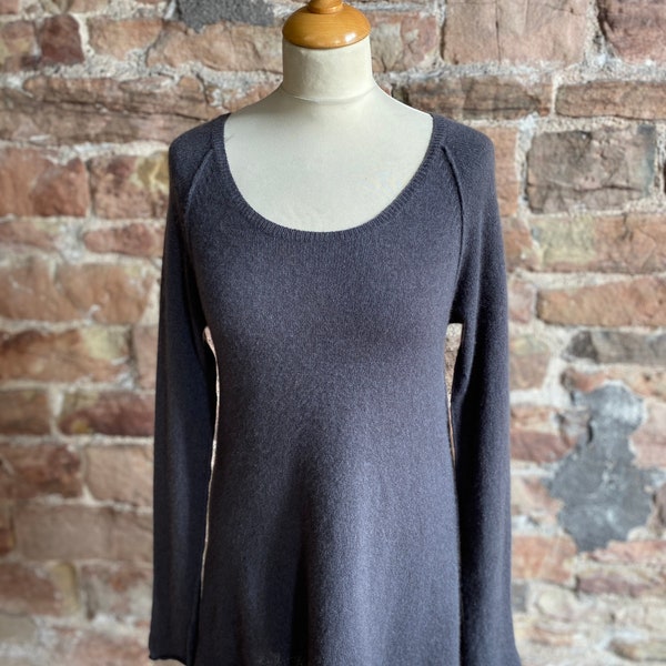 Subtle Luxury 100% Pure Cashmere Scoop Neck Long Sweater/Dress. FREE UK POST