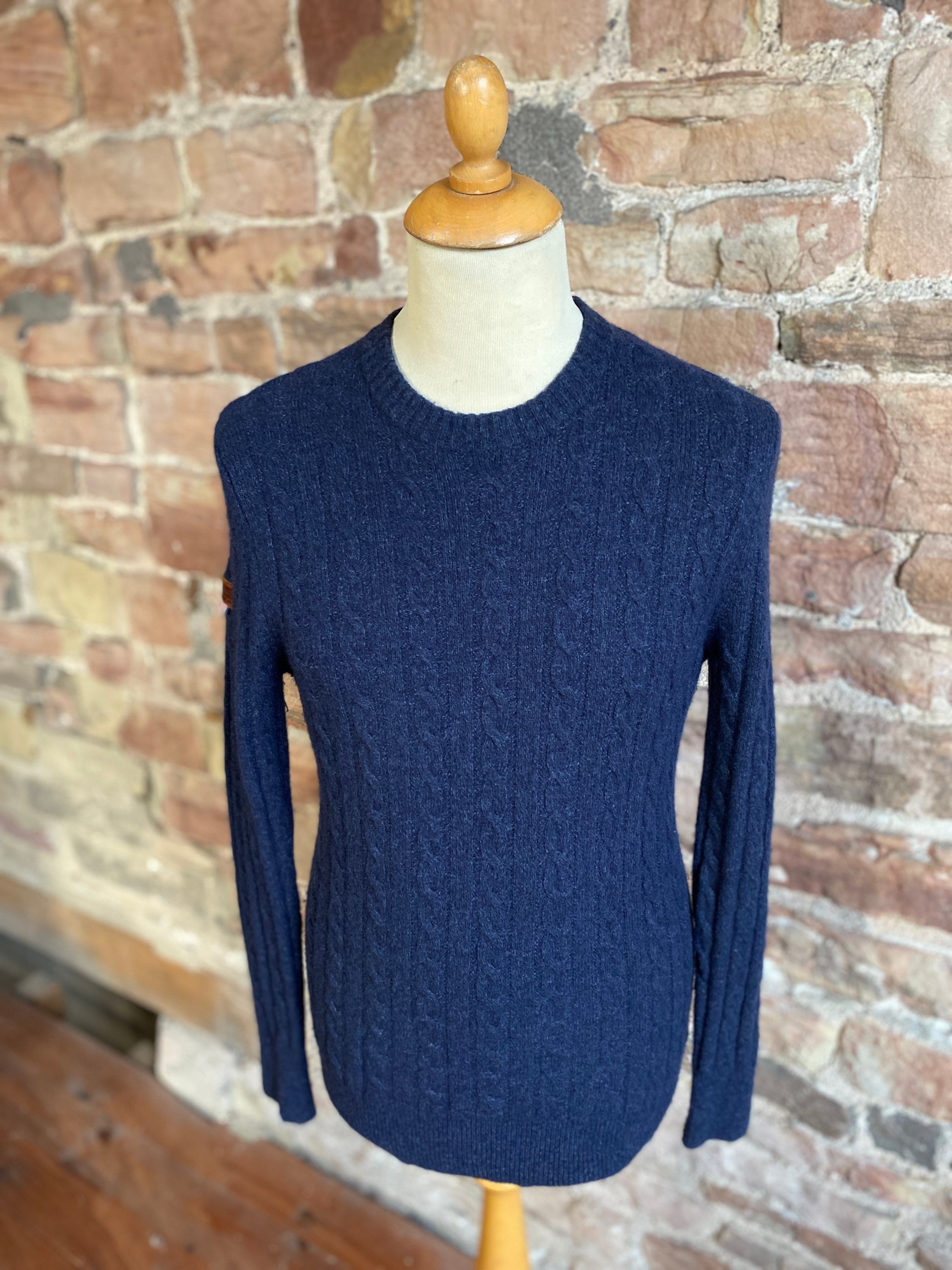 Superdry Co. Lambswool Mix Ribbed Knit Crew Neck Sweater. FREE - Etsy Israel