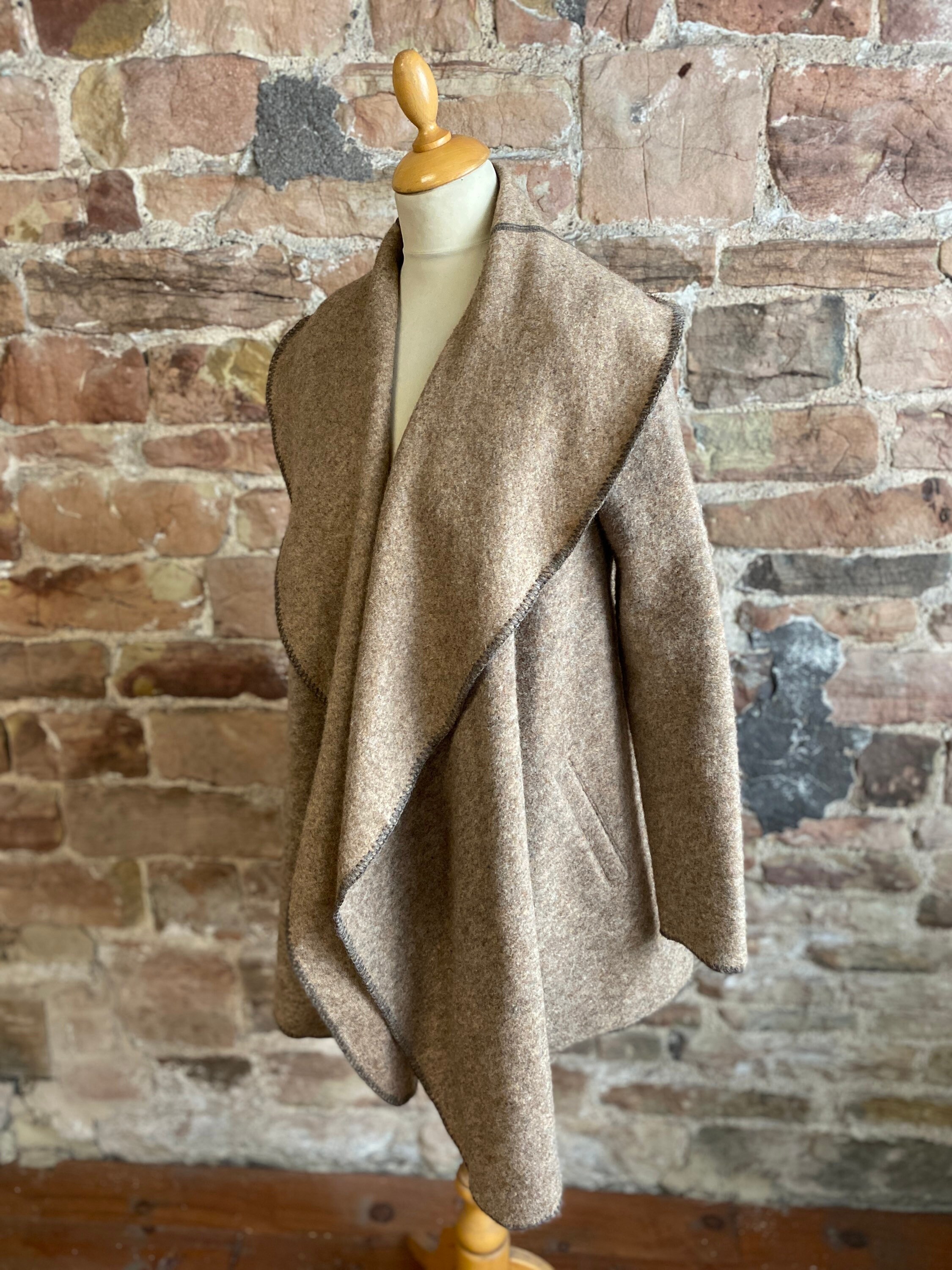 Paul Costelloe Wool Mix Cardigan/Jacket With Collar & Pockets Etsy