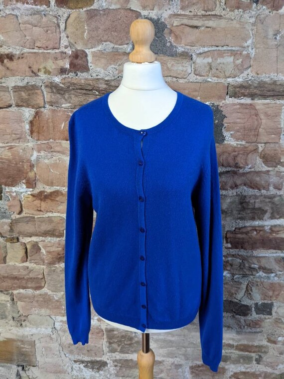 Pure Cashmere Crew Neck Cardigan 