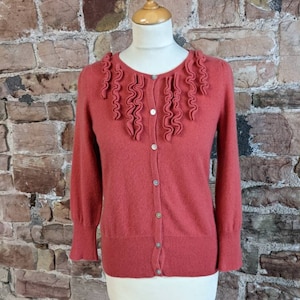 Rocha. John Rocha 100% Kaschmir-Strickjacke mit Rundhalsausschnitt. GRATIS UK POST