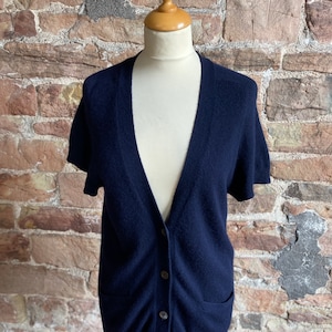 Gap 100% Pure Cashmere V Neck Short Sleeved Cardigan With Pockets. FREE UK POST