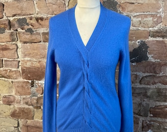 Maglione con scollo a V in 100% cashmere Lochmere. SPEDIZIONE GRATUITA NEL REGNO UNITO