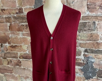 Vintage Johnstons of Elgin 100% Pure Cashmere Waistcoat. Made In Scotland. FREE UK POST