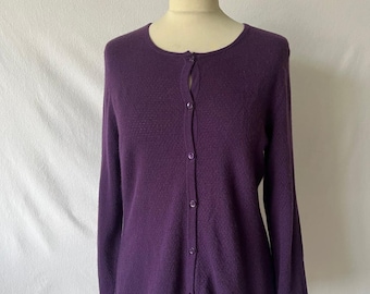 Nordstrom 100% Reine Kaschmir-Strickjacke mit Rundhalsausschnitt und Netzstil. GRATIS UK POST