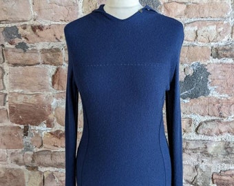 A 100% Pure Cashmere Polo Neck Sweater With a Button Up Neck. FREE UK POST