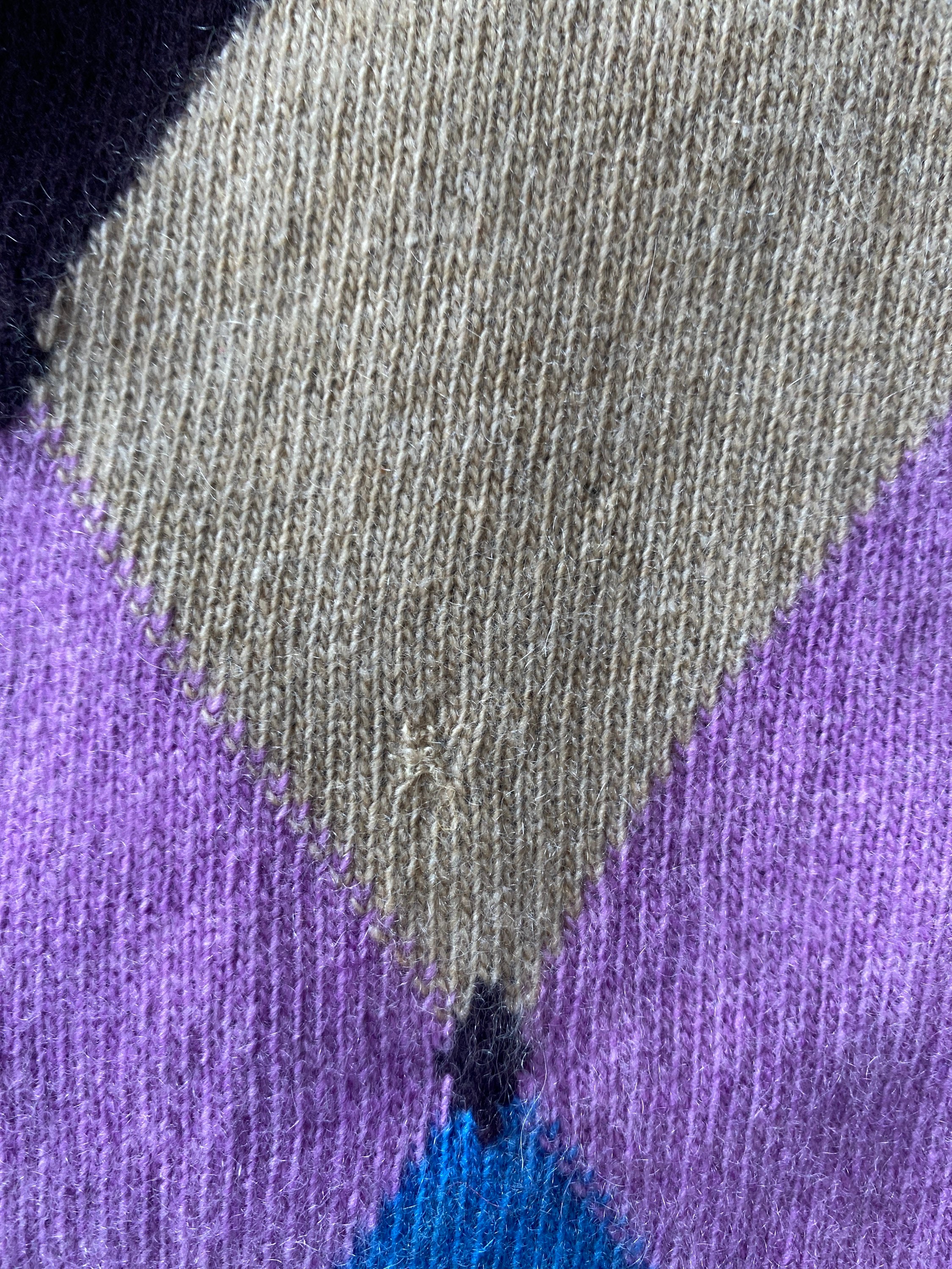 Vintage Ballantyne 100% Pure Cashmere V Neck Argyle Sweater. - Etsy UK