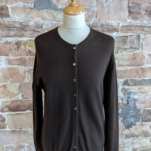 Vintage John Moody 100% Pure Cashmere Crew Neck Cardigan. FREE UK POST