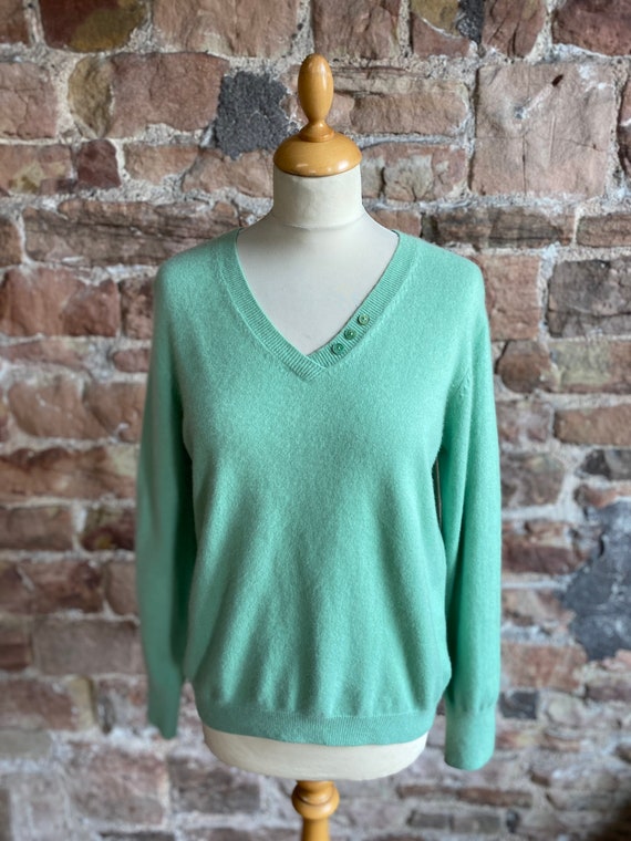 Pure Cashmere V Neck Sweater With 