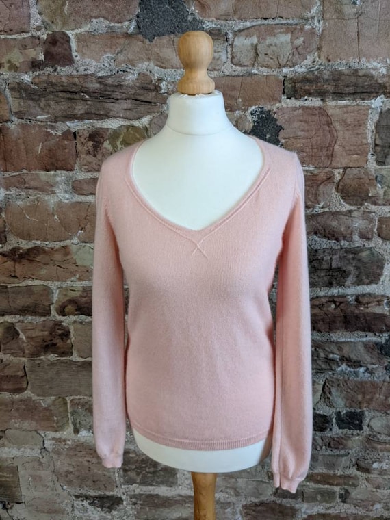 Maurice Abot 100 Cashmere V Neck Sweater. FREE UK PO… Gem
