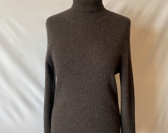 Lands End 100% Pure Cashmere Polo Neck Sweater. FREE UK POST