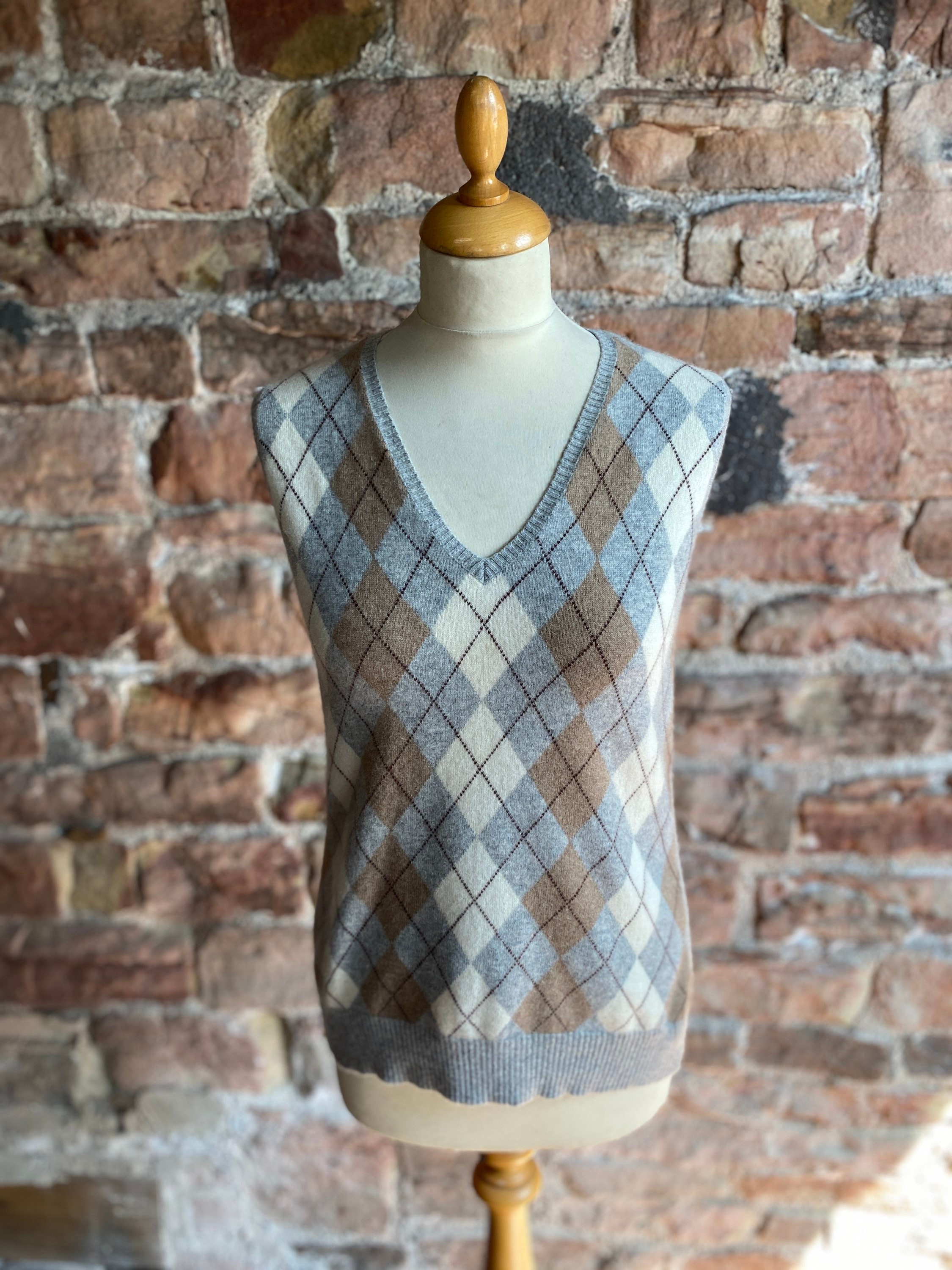 Depop Brandy Melville Argyle Vest Retro Argyle Vest UK