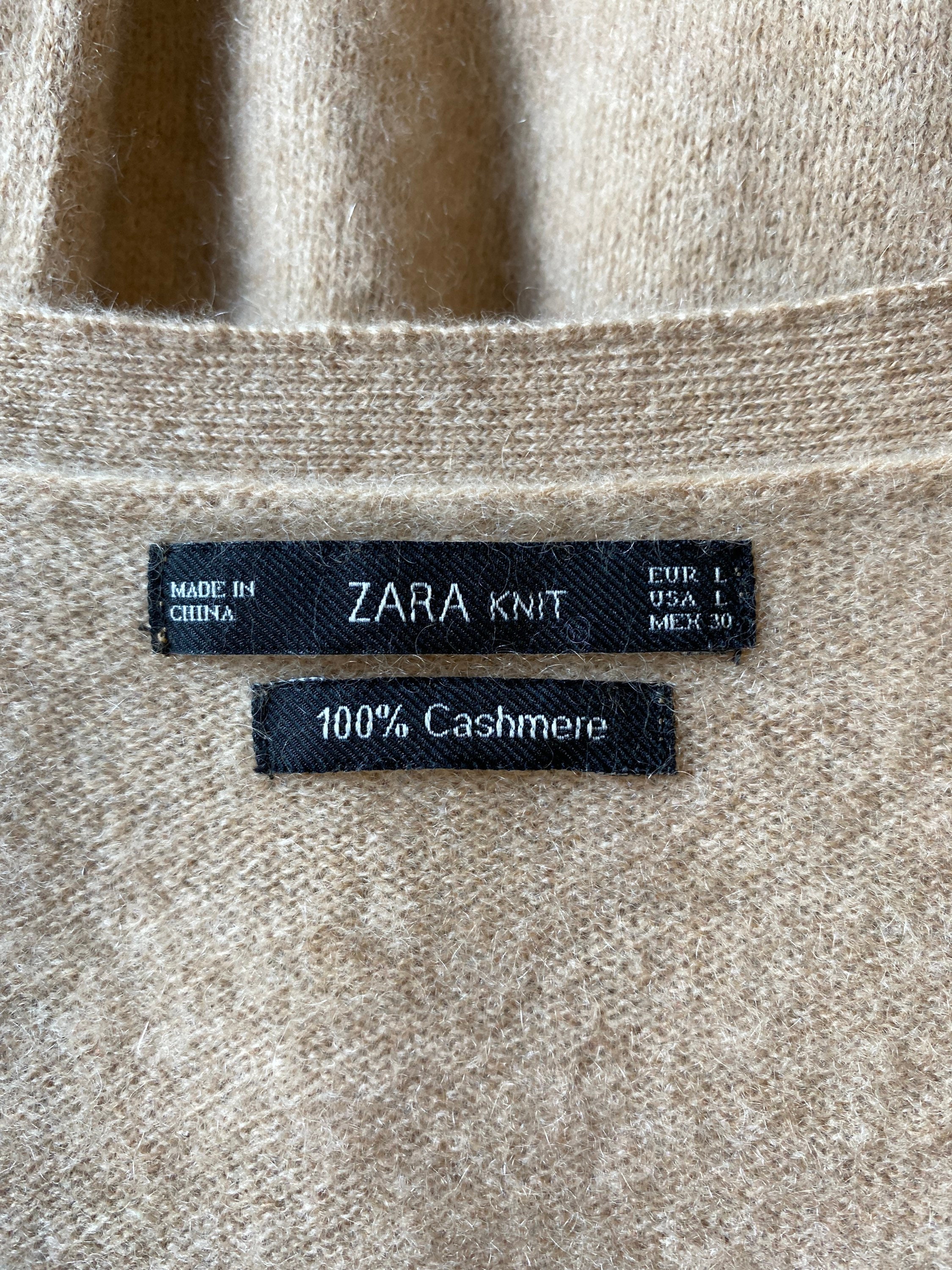 Rimpelingen Bejaarden bellen Zara Knit 100% Pure Cashmere V Neck Cardigan. GRATIS UK POST - Etsy België