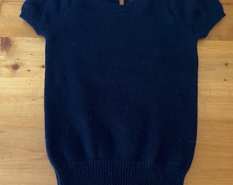 Ralph Lauren 100% Pure Cashmere Crew Neck Cap Sleeve Top. FREE UK POST