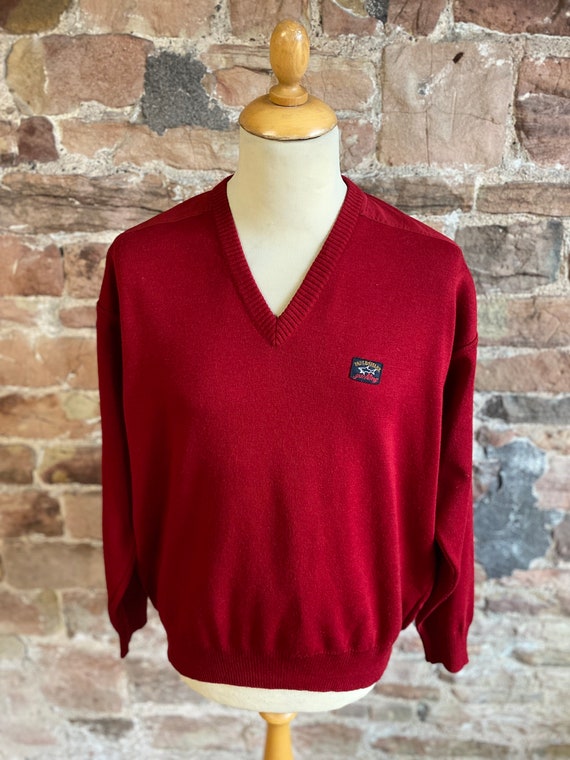 Shark Yachting Wool Mix V Neck Sweater 