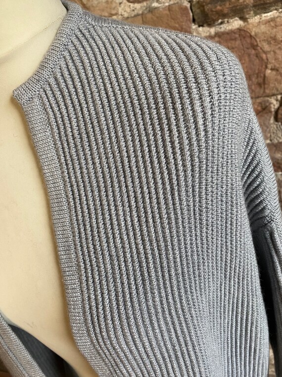 Jigsaw 100% Pure Wool Edge to Edge Ribbed Knit Ca… - image 4