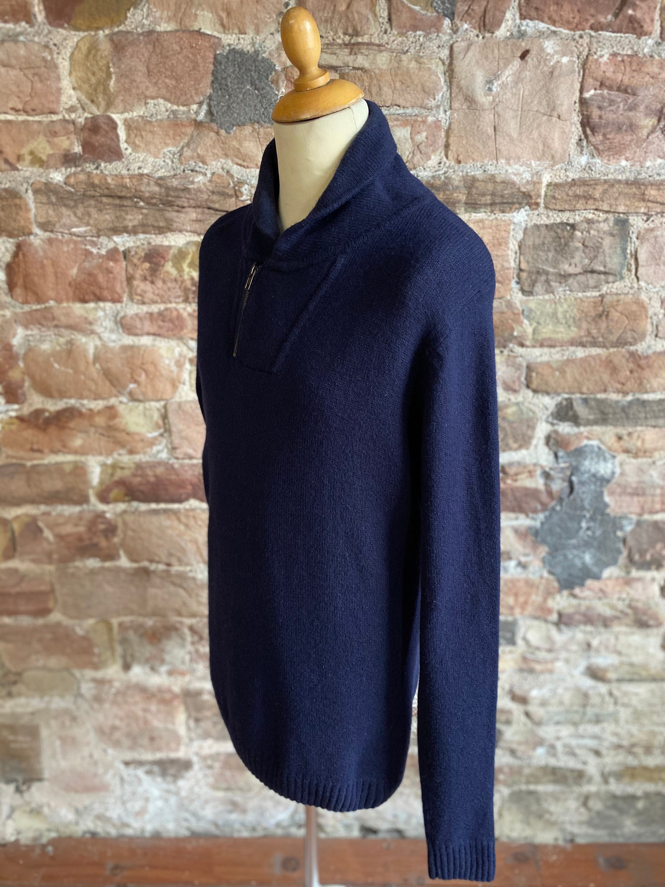Lambretta Lambswool Mix Zip Neck 
